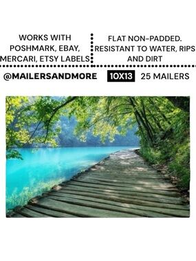 25 10X13 Poly Mailers Plitvice Lakes, Shipping Envelopes Price Firm